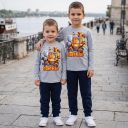 Комплект тънък 2 части (б/д) Гарфилд в сиво