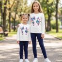 Комплект тънък 2 части (б/к) пеперуди в бяло