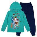 Детски комплект блуза с дълъг ръкав и дълго долнище с баскетболен дизайн