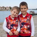 Момчешки плътен елек със Спайдърмен в яркочервен цвят