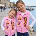 Детски плътен елек със Скай и Либърти от Пес Патрул в розово