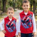 Детски плътен елек Спайдърмен в червено
