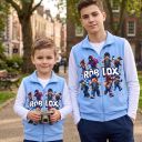 Момчешки плътен елек с Roblox в син цвят