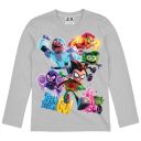 Сива детска блуза с дълъг ръкав и герои Teen Titans Go