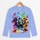 Светлосиня блуза за момче с дълъг ръкав и Roblox Rivals дизайн