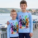 Детска блуза Roblox Rivals със светлосин цвят и цветен геймърски мотив
