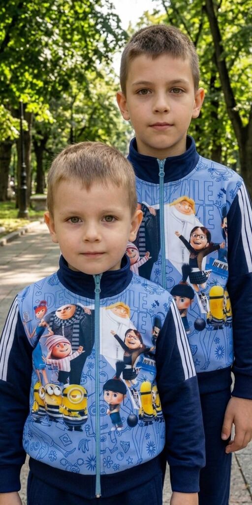Детски суичър с дълъг ръкав Миньони от Аз проклетникът в синьо