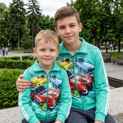 Детски плътен суичър с дълъг ръкав Хот Уилс в мента