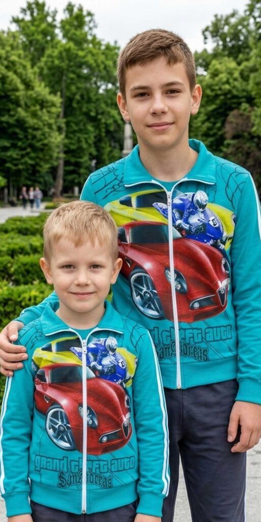 Детски суичър с дълъг ръкав GTA в морскосиньо