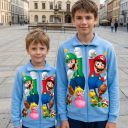 Плътен детски суичър Супер Марио за игри и разходки