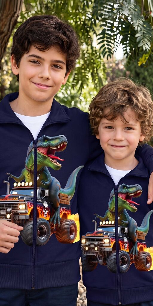Суичър плътен Хот Уилс Monster Trucks с дълъг ръкав