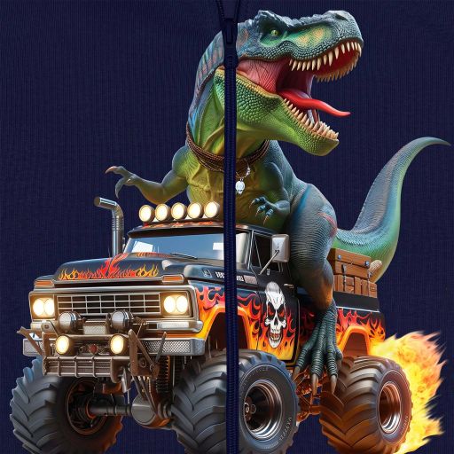 Детски плътен суичър Hot Wheels Monster Trucks