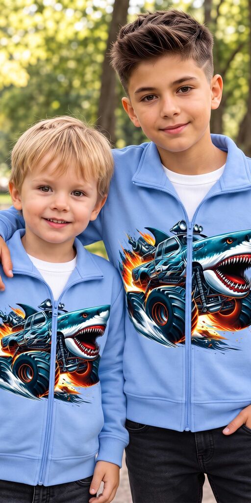 Суичър плътен Хот Уилс Monster Trucks с дълъг ръкав