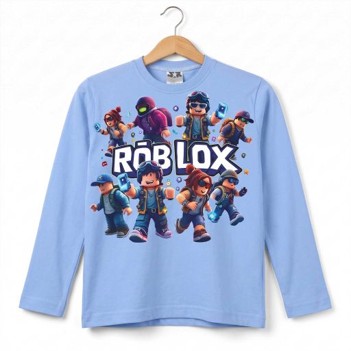 Синя блуза с Roblox герои – детска мода от Стела-Русе