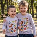 Българска детска тънка блуза Пес Патрул в сиво