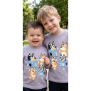 Блуза с дълъг ръкав Блуи в сиво за деца