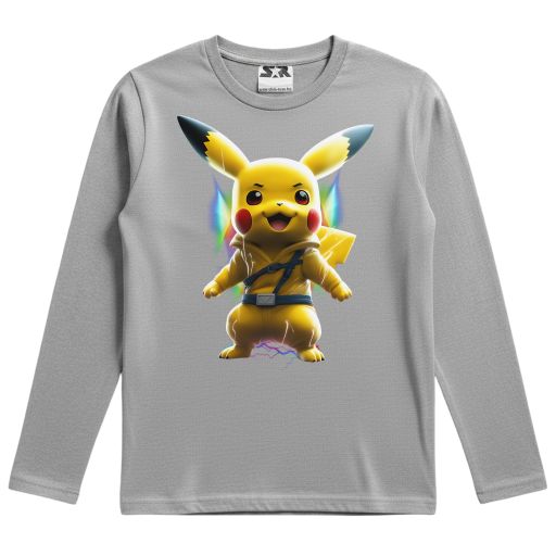 Сива блуза с дълъг ръкав за малки фенове на Pokémon