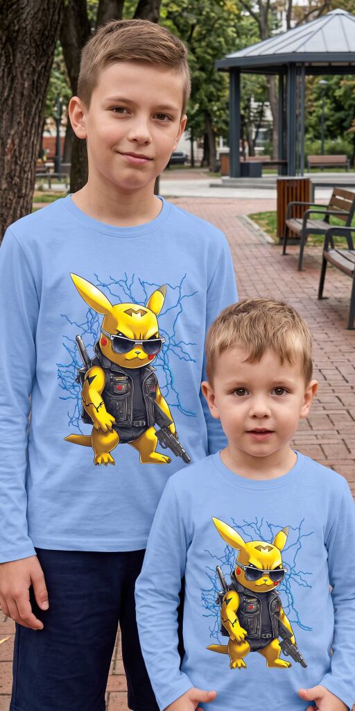 Детска блуза с дълъг ръкав за фенове на Pokémon