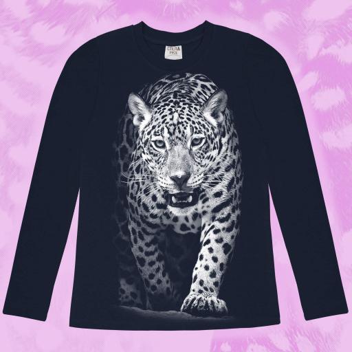 Блуза тънка леопард в черно (1) 1