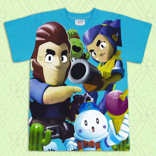 Тениска Brawl Stars в наситеносиньо
