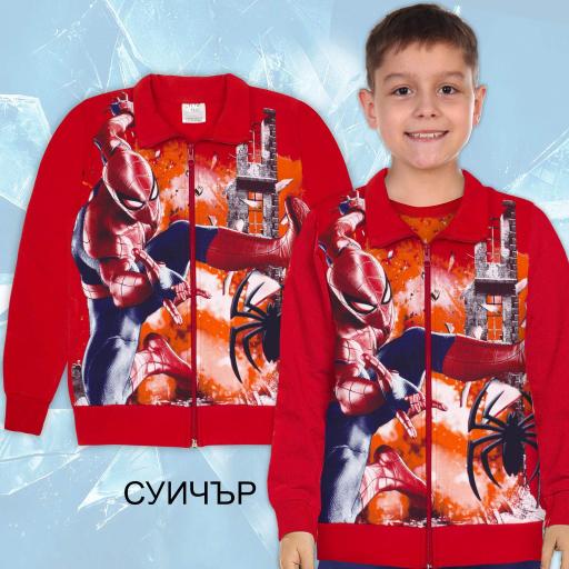 Суичър Спайдърмен в червено